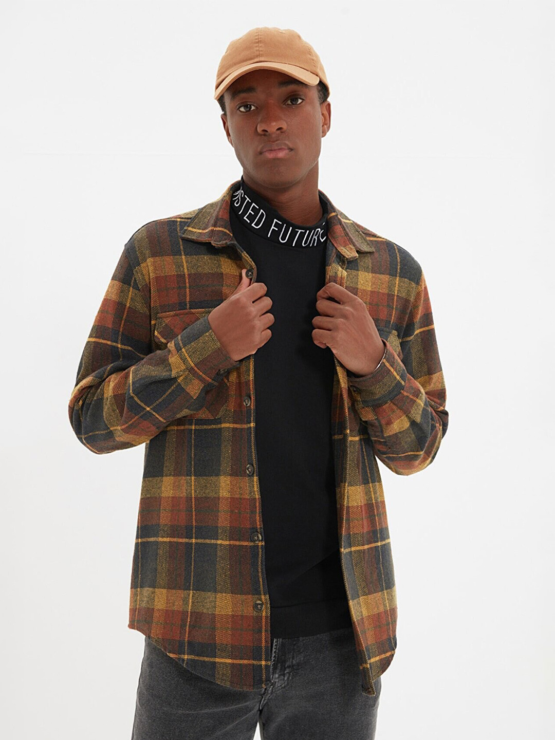 Trendyol Men Tartan Checked Casual Cotton Shirt