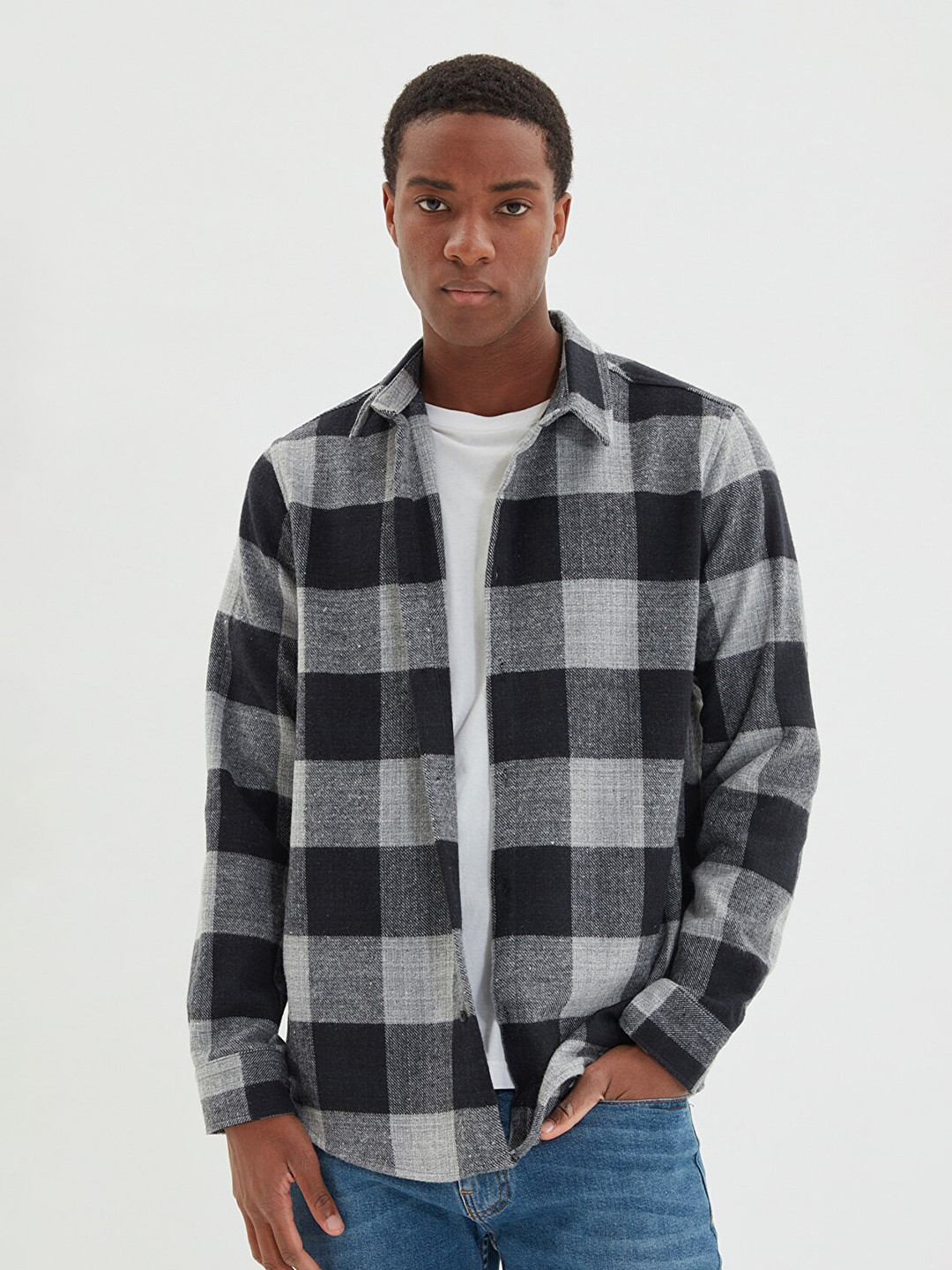 Trendyol Men Buffalo Checked Casual Cotton Shirt