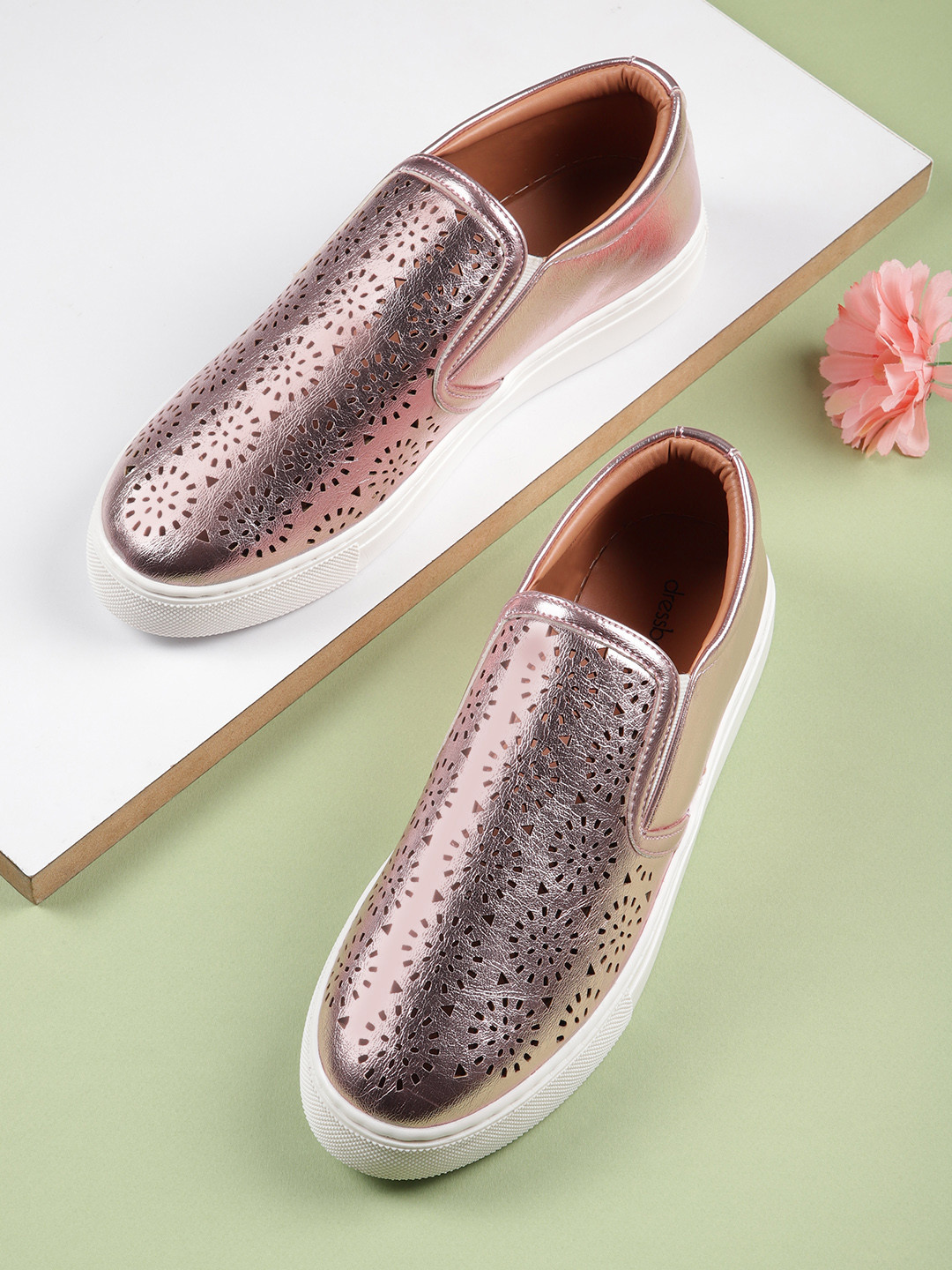 DressBerry Women Cut Work Slip-On Sneakers