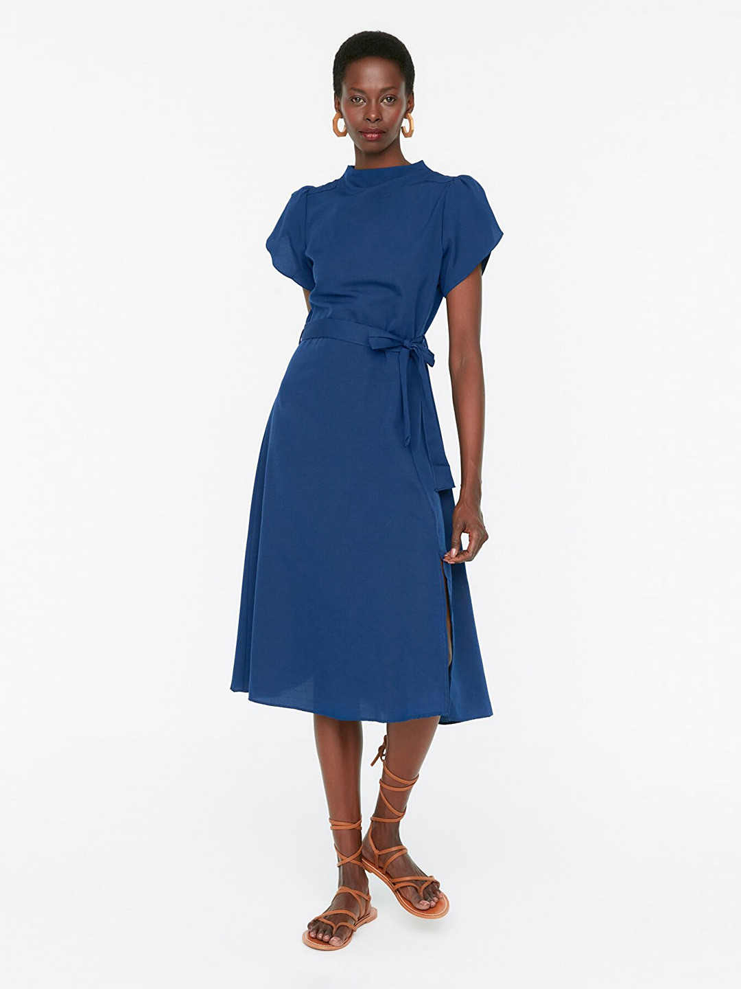 Trendyol Navy A-Line Midi Dress