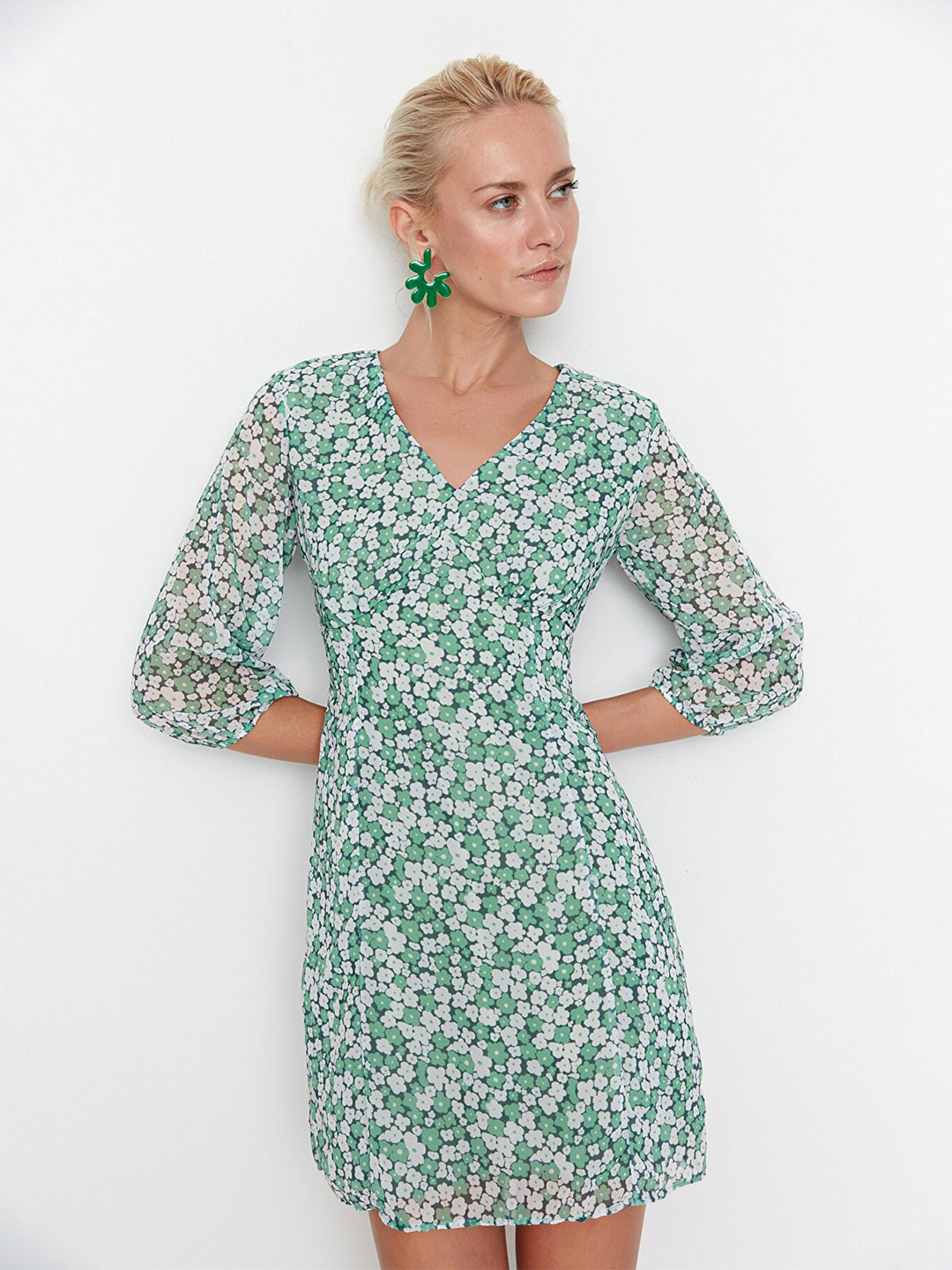 Trendyol Floral Empire Dress