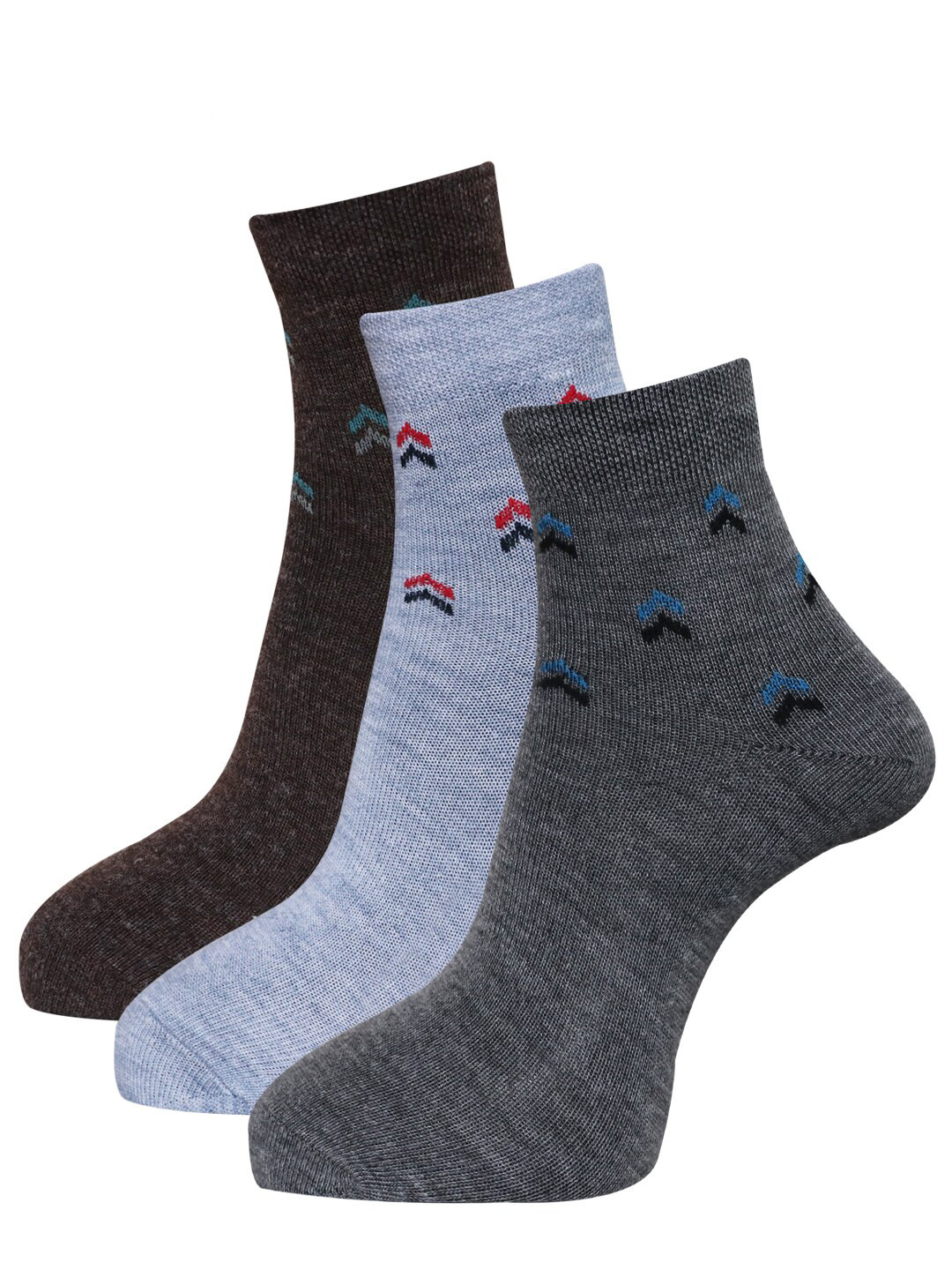 Dollar Socks Men Pack Of 3 Woolen Ankle Length Socks