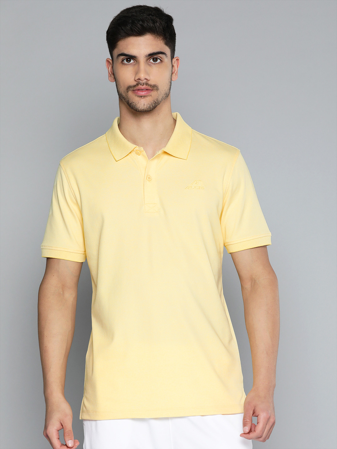 Alcis Men Polo Collar Anti Static Slim Fit Sports T-shirt