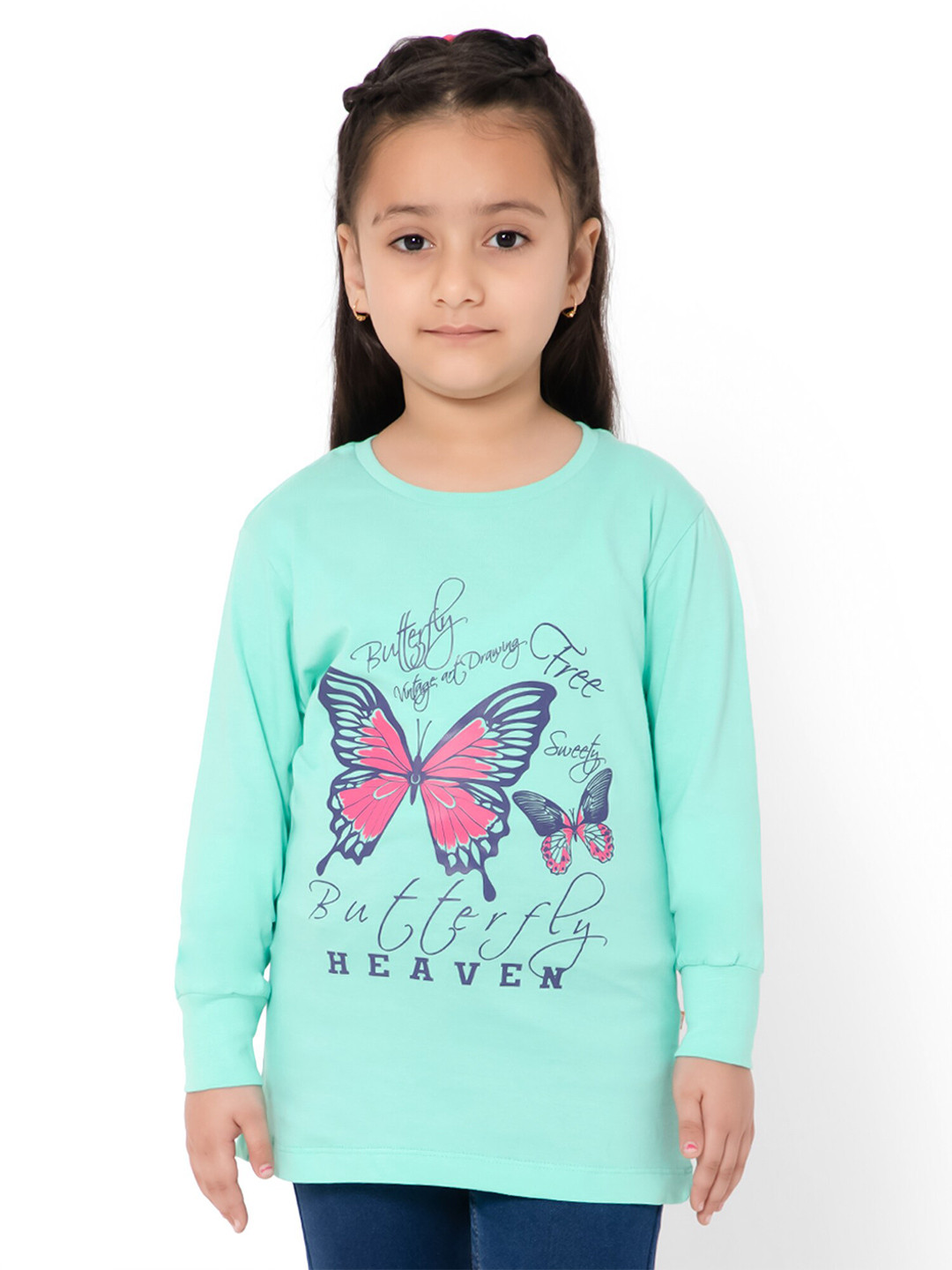 Bodycare Kids Girls Printed Cotton T-shirt