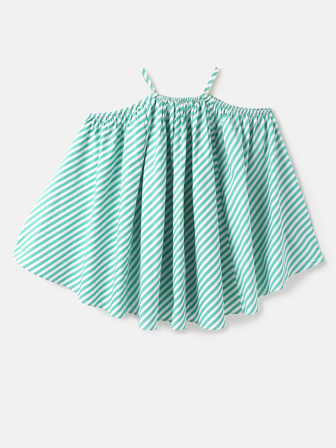 United Colors of Benetton Striped A-Line Cotton Dress