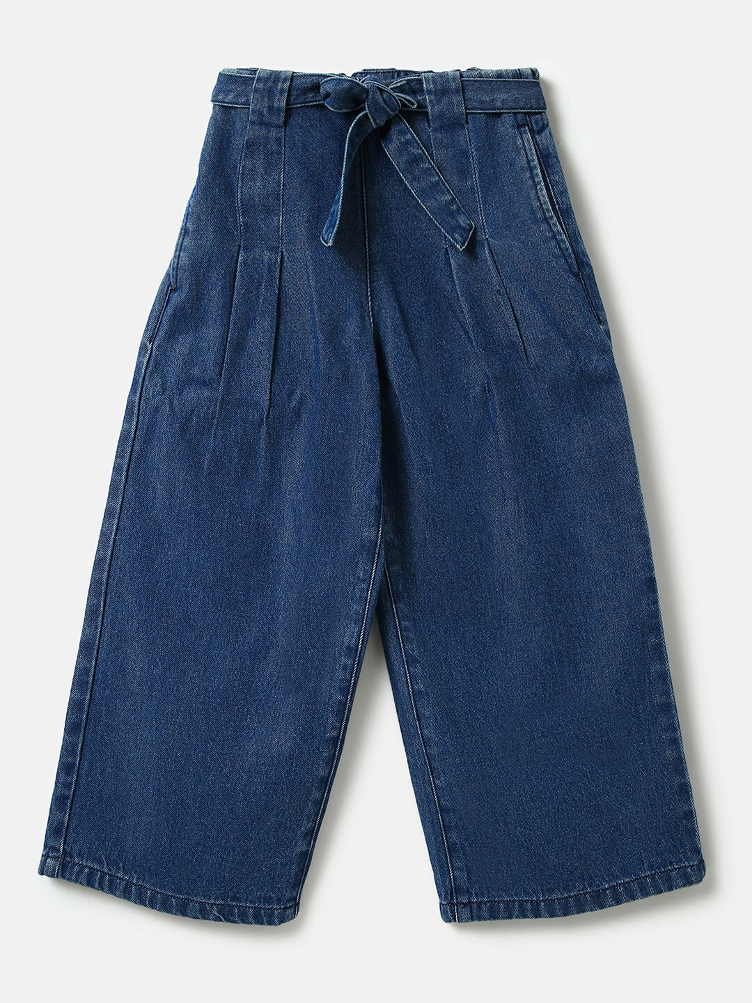 United Colors of Benetton Girls Loose Fit Pleated Culottes Trousers