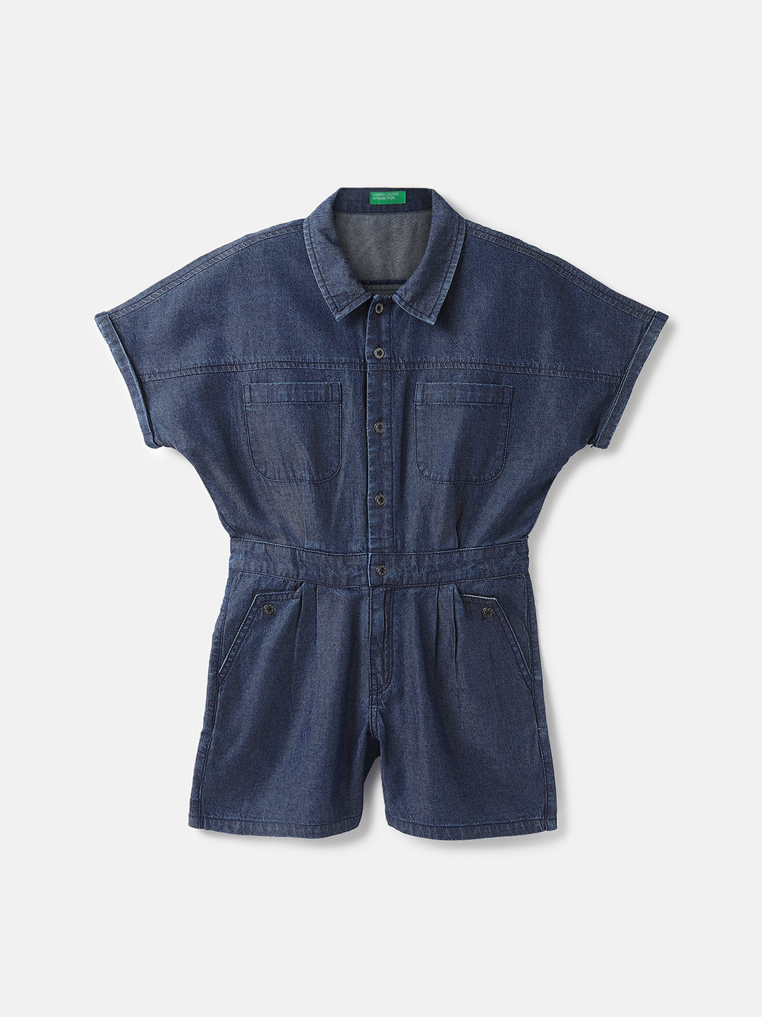 United Colors of Benetton Girl Cotton Romper