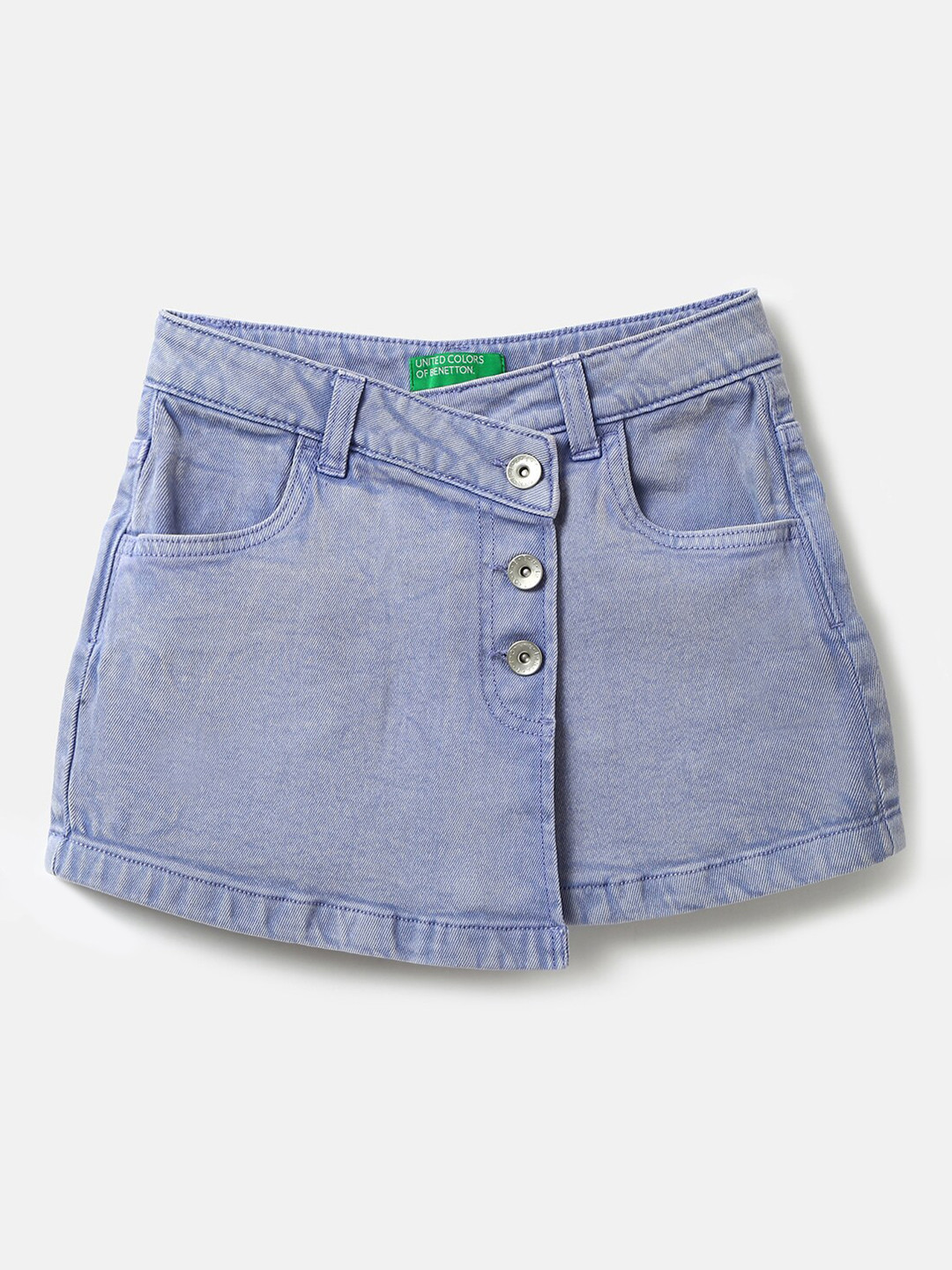 United Colors of Benetton Girls Pure Cotton Straight Mini Skirt