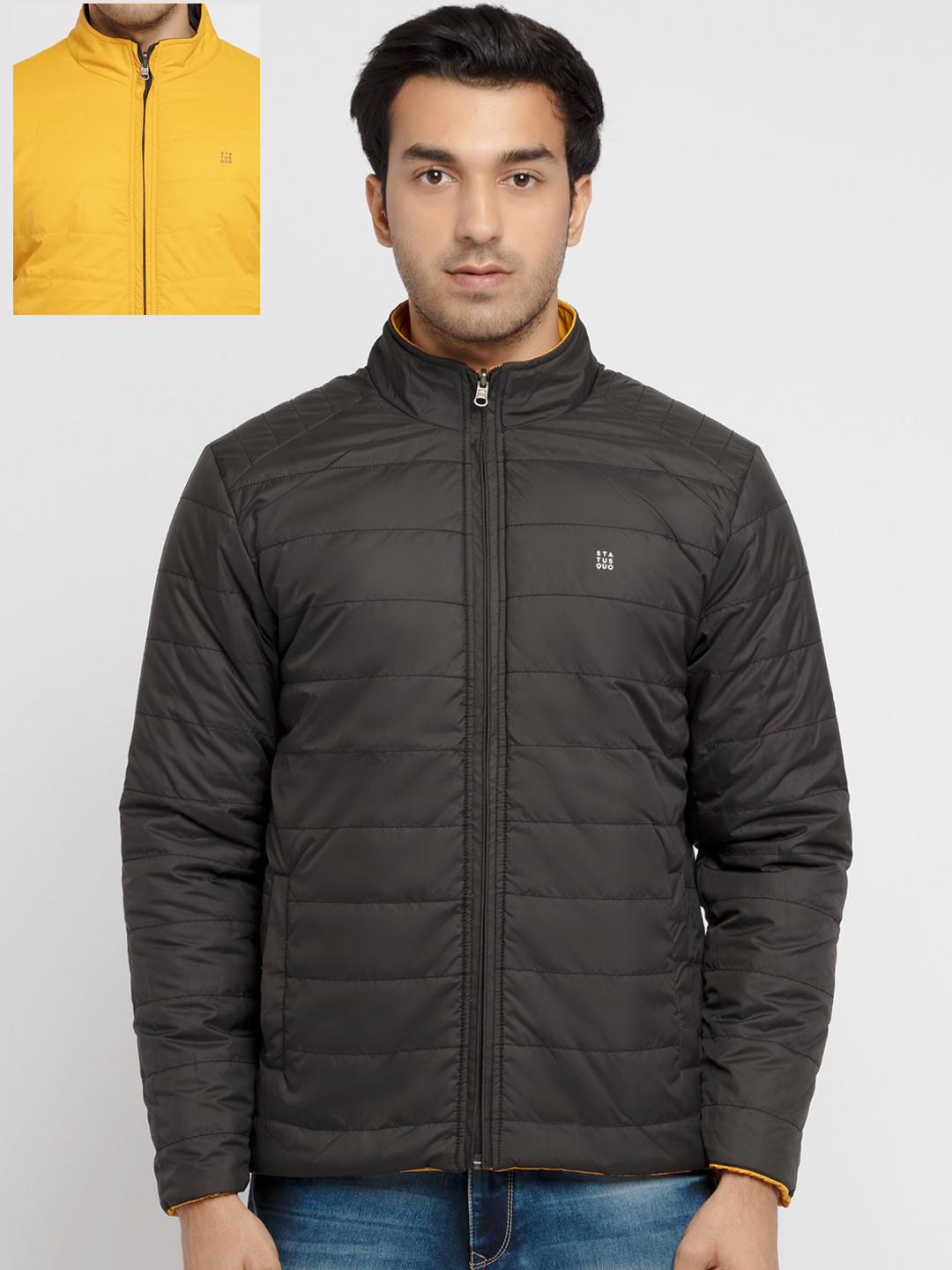 Status Quo Men Reversible Quilted Jacket