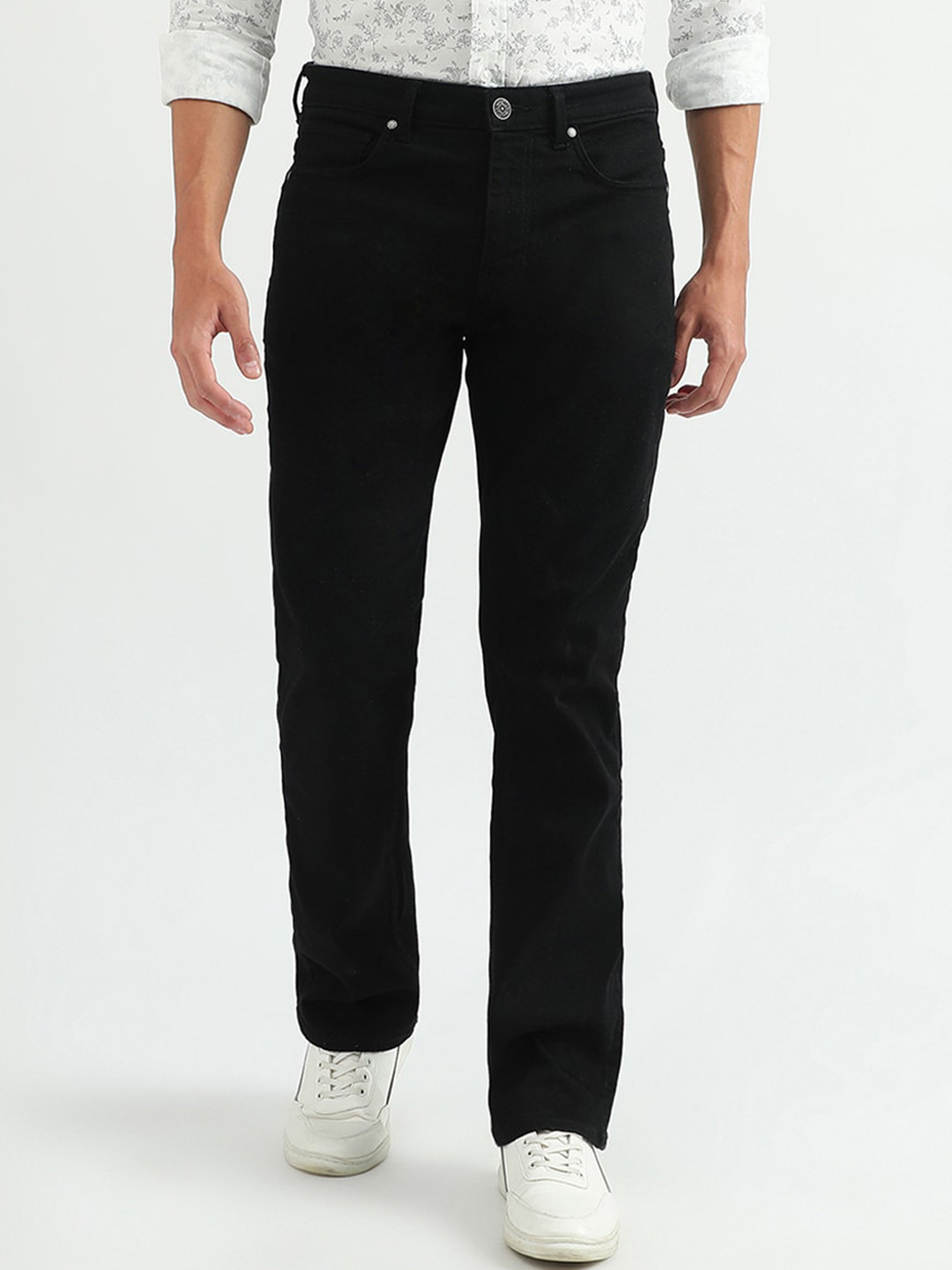 United Colors of Benetton Men Mid Rise Regular Fit Cotton Bootcut Jeans