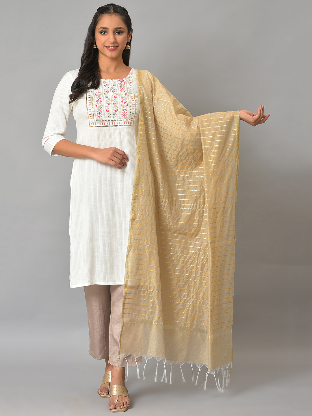 AURELIA Woven Design Viscose Rayon Dupatta