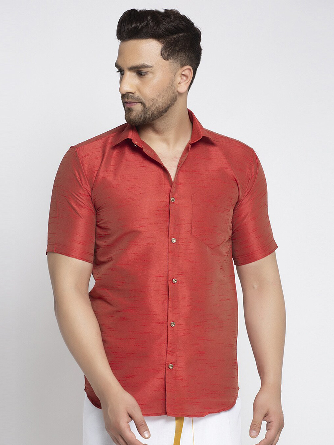 Kaifoo Men Party Silk Shirt.