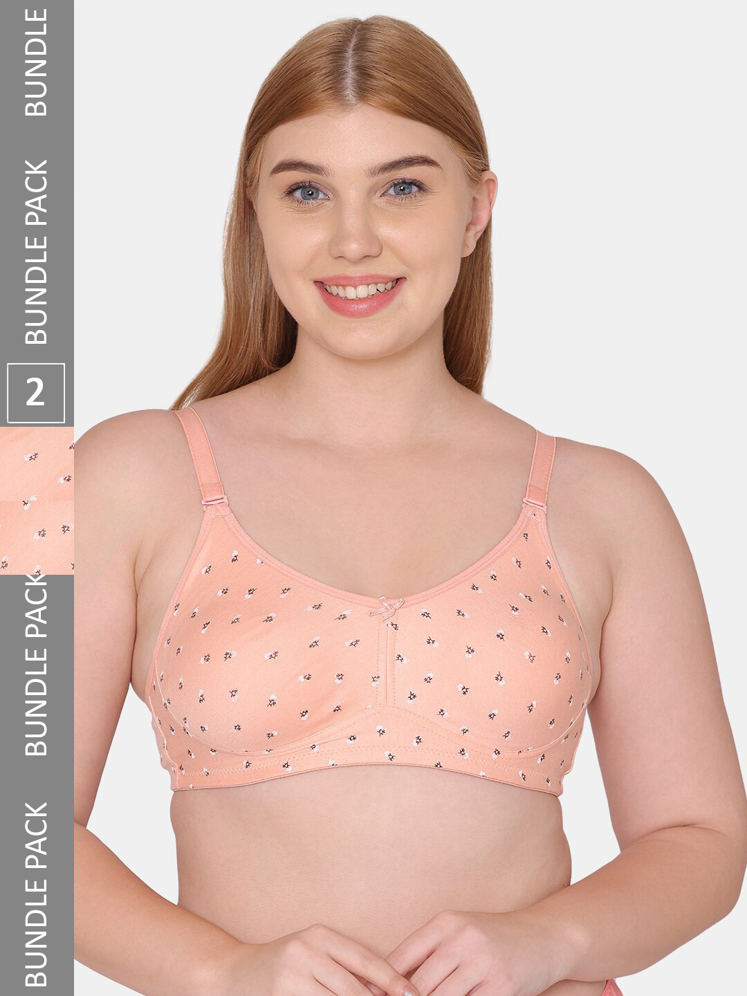 Tweens Printed Non-Padded Cotton Minimizer Bra