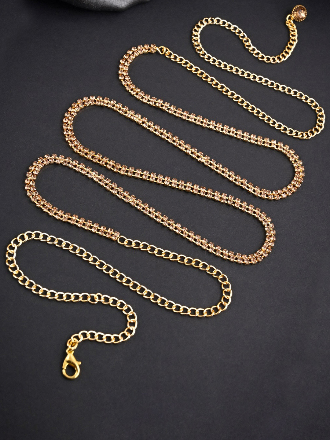 VAMA Adjustable LCT Stone Studded Stylish Kamarband Vadanam Ootiyanam Waist Chain