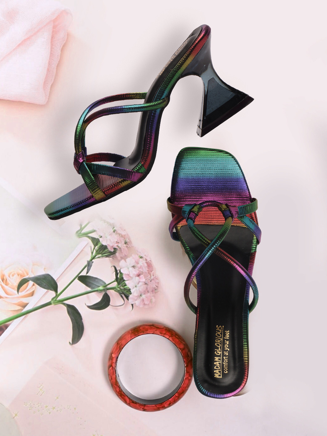 madam glorious Block Heels With Bows