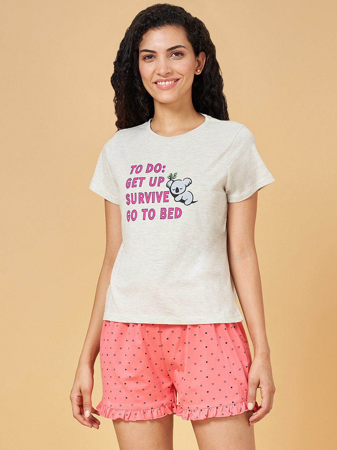 People Women Printed Pure Cotton Night suit