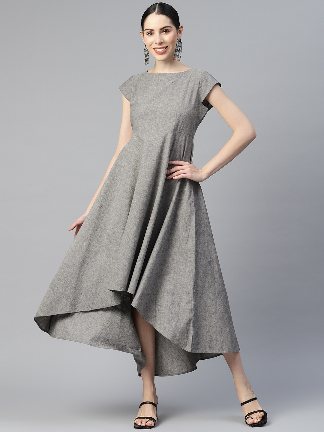 MBE A-Line Midi Cotton Dress