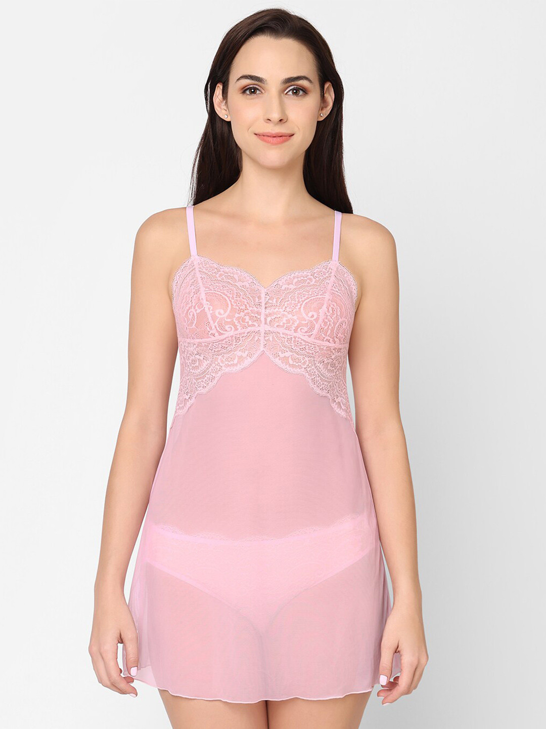 Wacoal Non Padded Non Wired Bridal Lace Babydoll Chemise