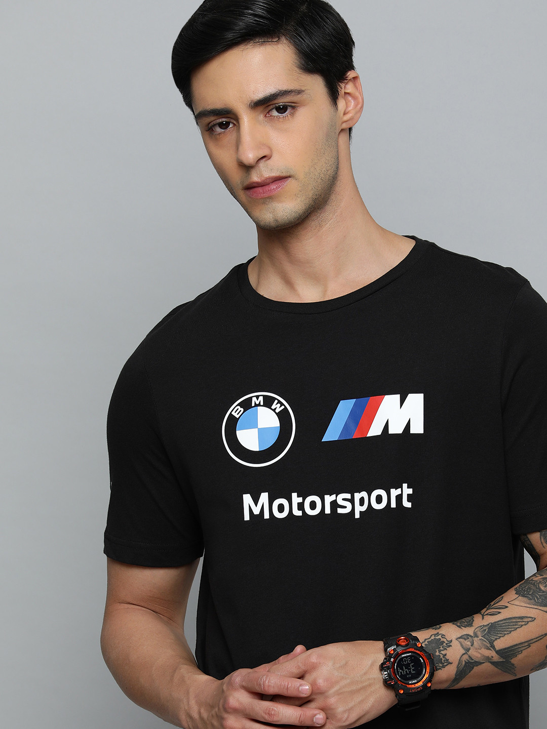 PUMA Motorsport Brand Logo BMW MMS Essential Logo Printed T-shirt
