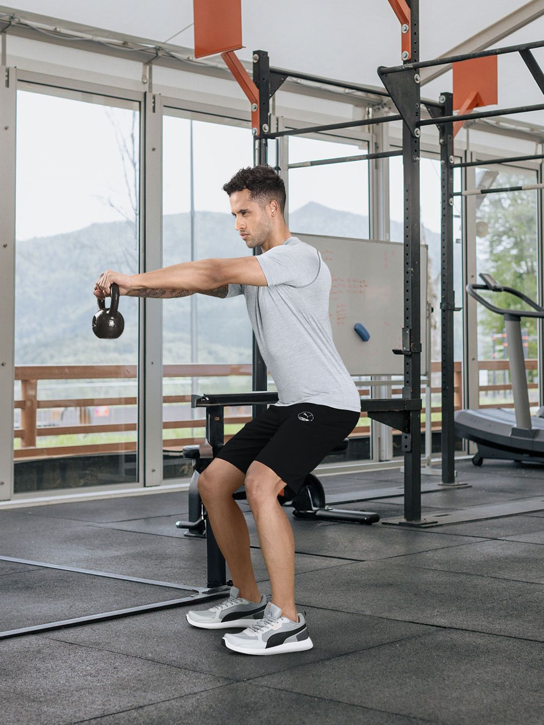 one8 x PUMA Men Solid Slim Fit Outdoor Shorts