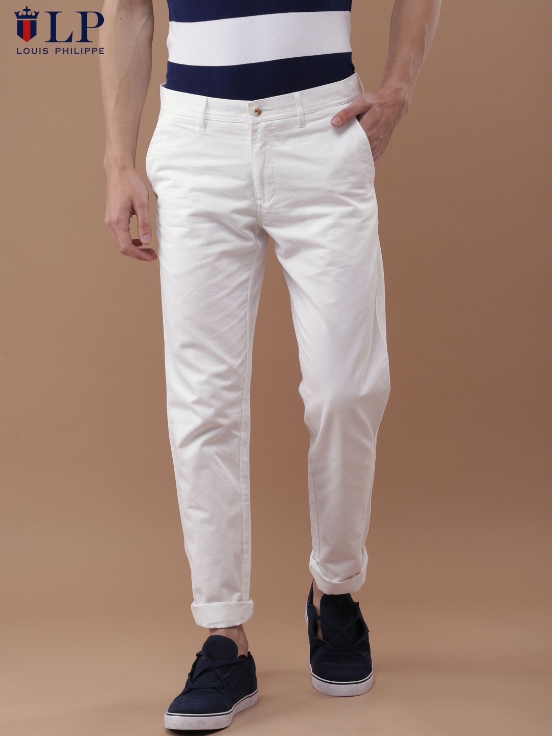 50% OFF on Louis Philippe Sport Men Slim Fit Chinos Trousers on Myntra