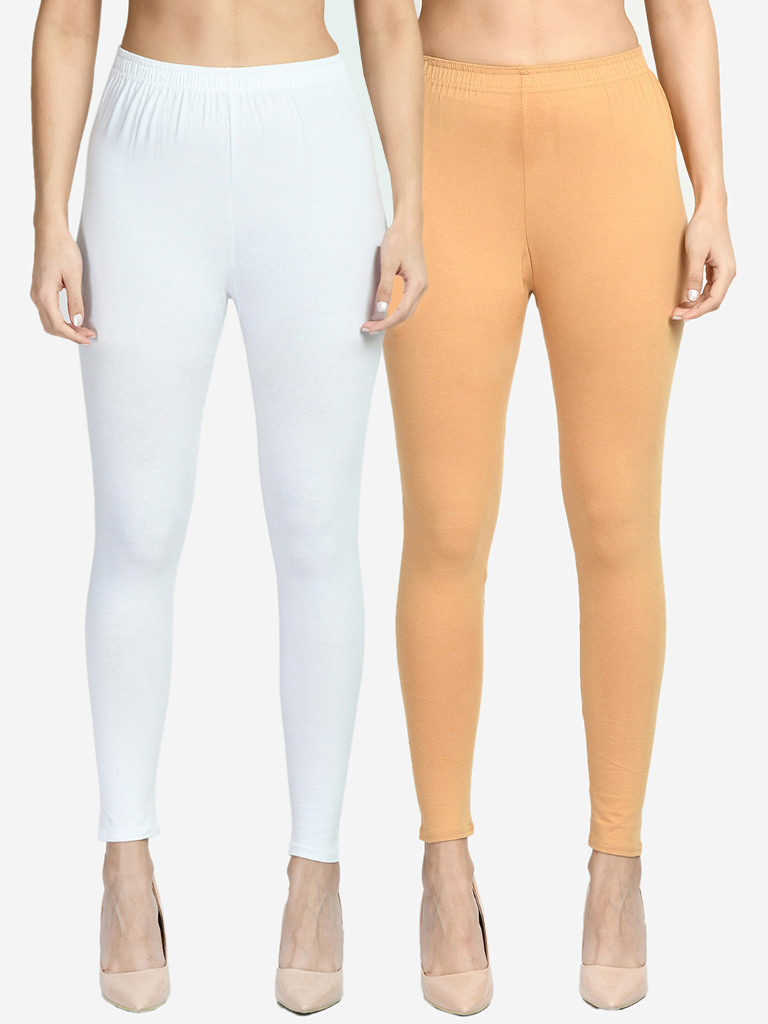 V&M Women Pack Of 2 Comfort Fit Ankle Length Leggings