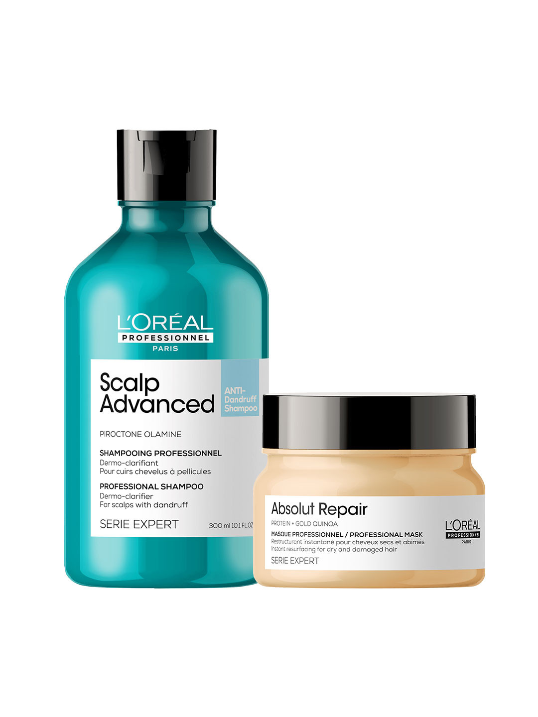 LOreal Professionnel Set of Serie Expert Anti-Dandruff Shampoo + Absolut Repair Mask