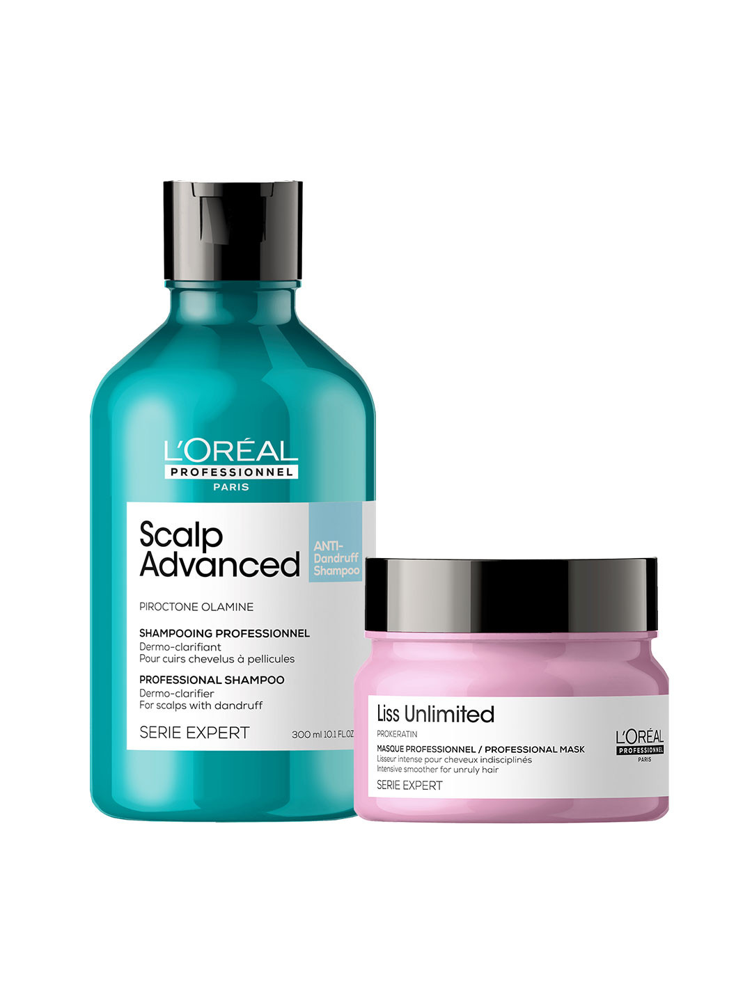 LOreal Professionnel Set of Serie Expert Anti-Dandruff Shampoo + Liss Smoothing Mask