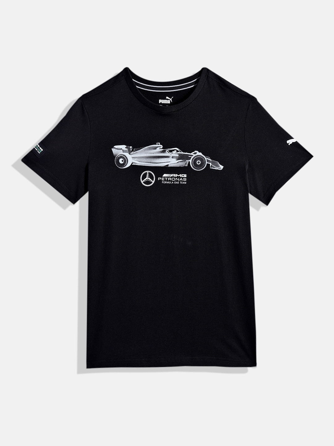 PUMA Motorsport Kids Unisex Sports Mercedes AMG Petronas Print  Regular Fit Cotton T-shirt