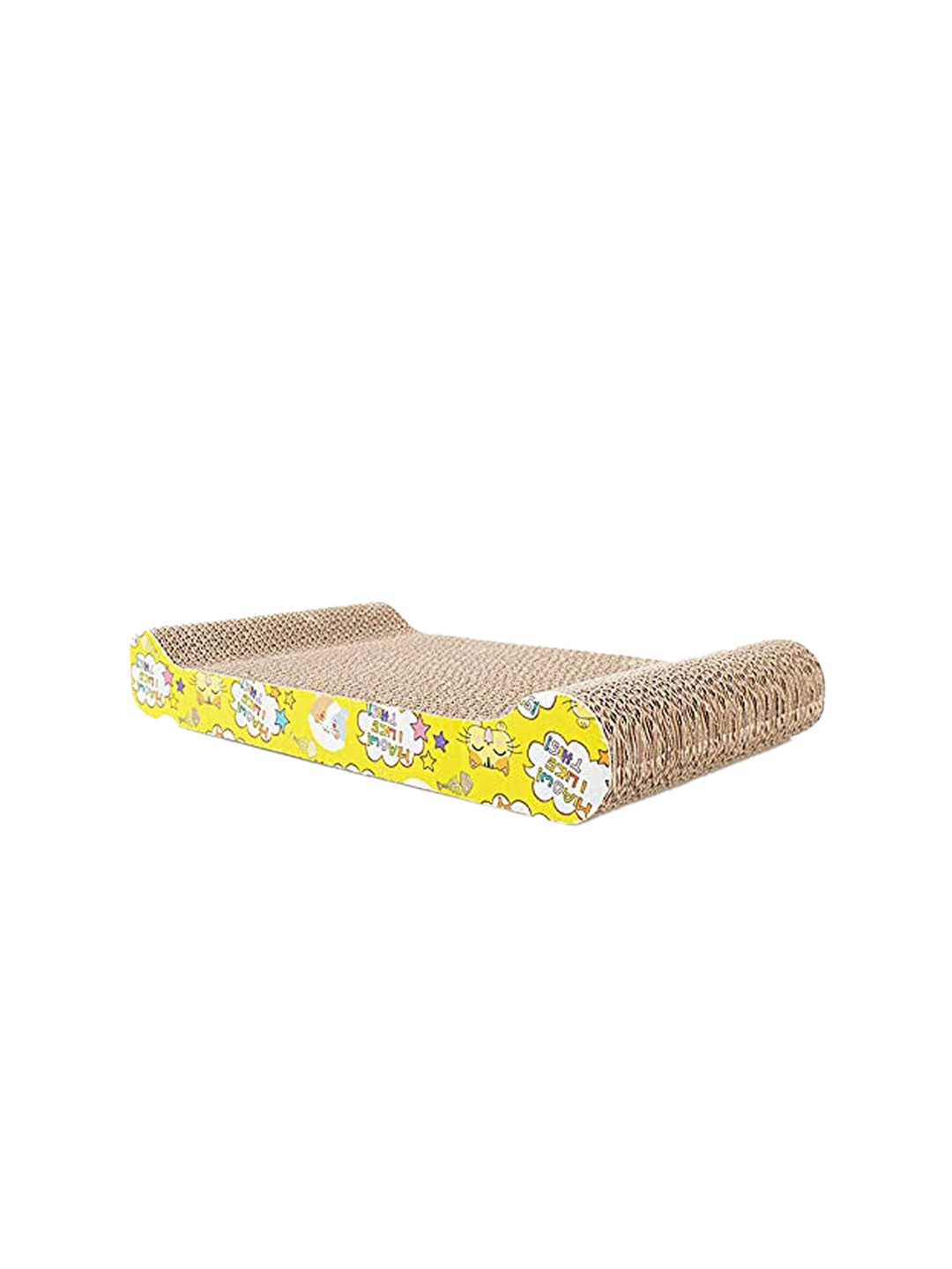 Emily pets Honeycomb Style Pet Scratchers