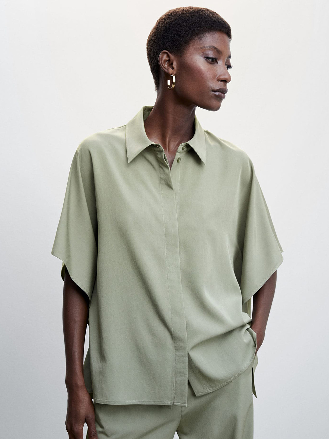 MANGO Sustainable Kimono Sleeves Shirt