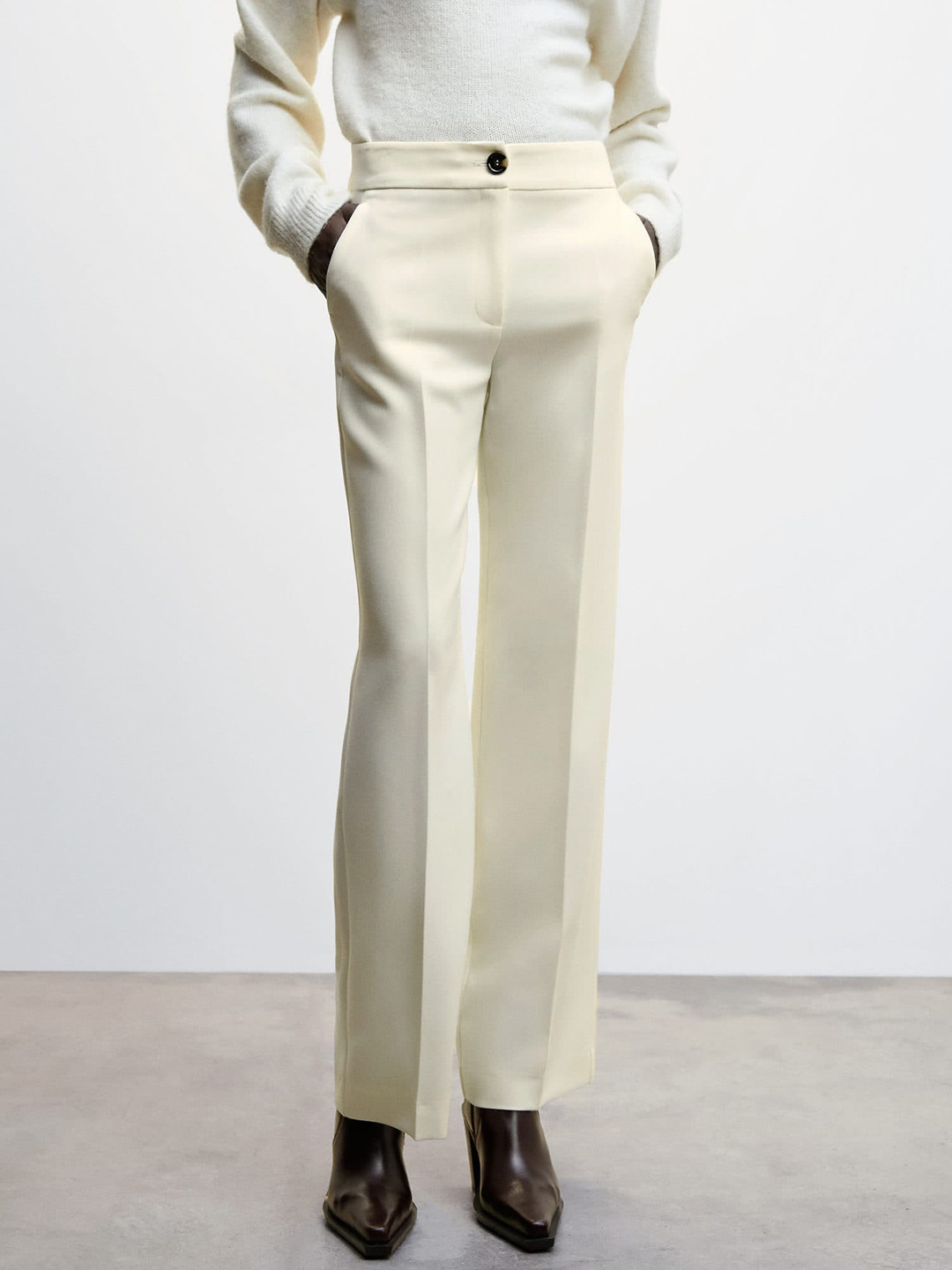 MANGO Women Parallel Fit RegularTrousers