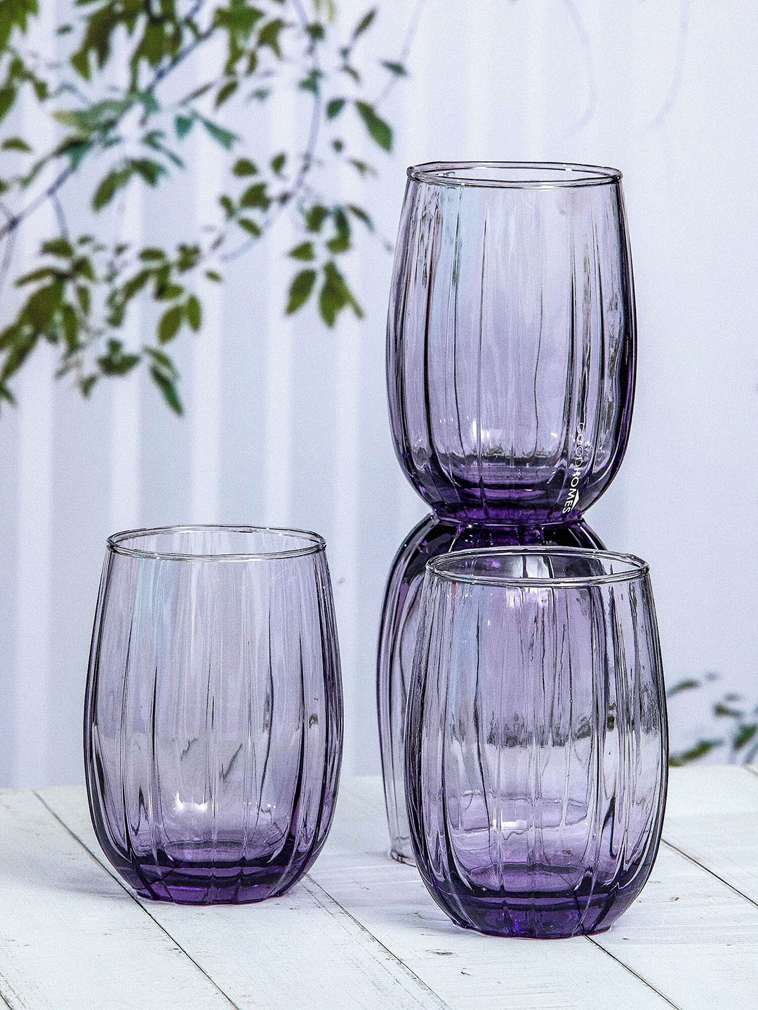 GOODHOMES Set Of 6 Transparent Dishwasher Safe Drinking Glass Tumblers 380 ml-Each