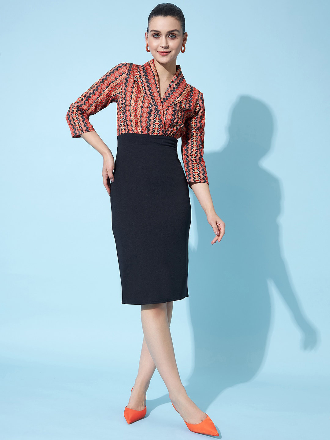 Athena Printed Sheath Dress