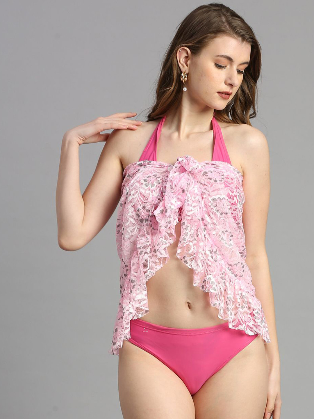 Dupatta Bazaar Women Self-Design Lace Sarong