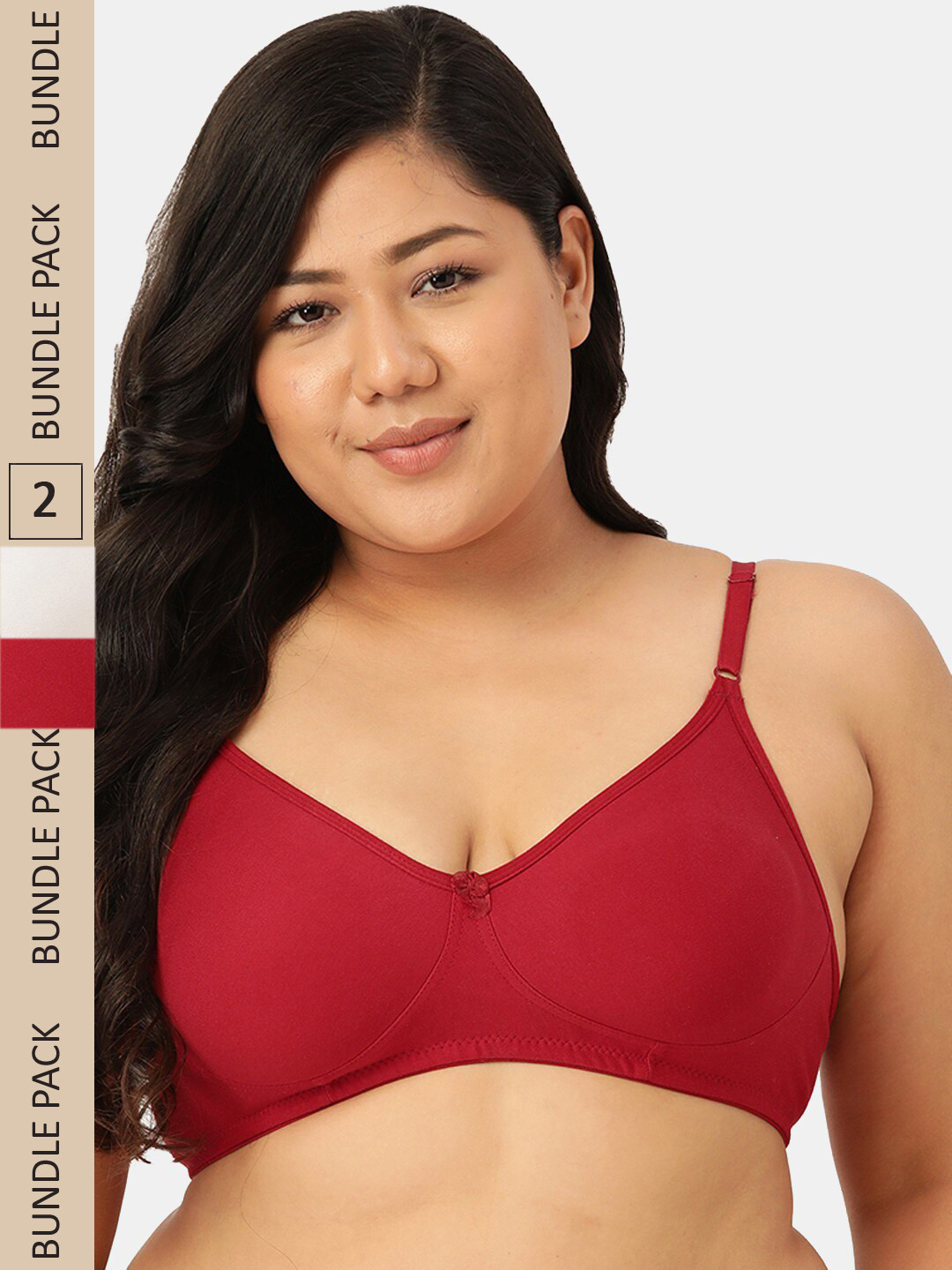 Sztori Pack of 2 Cotton Seamless Non-Padded Bra SZ-P-COOL-WHT-MR-2