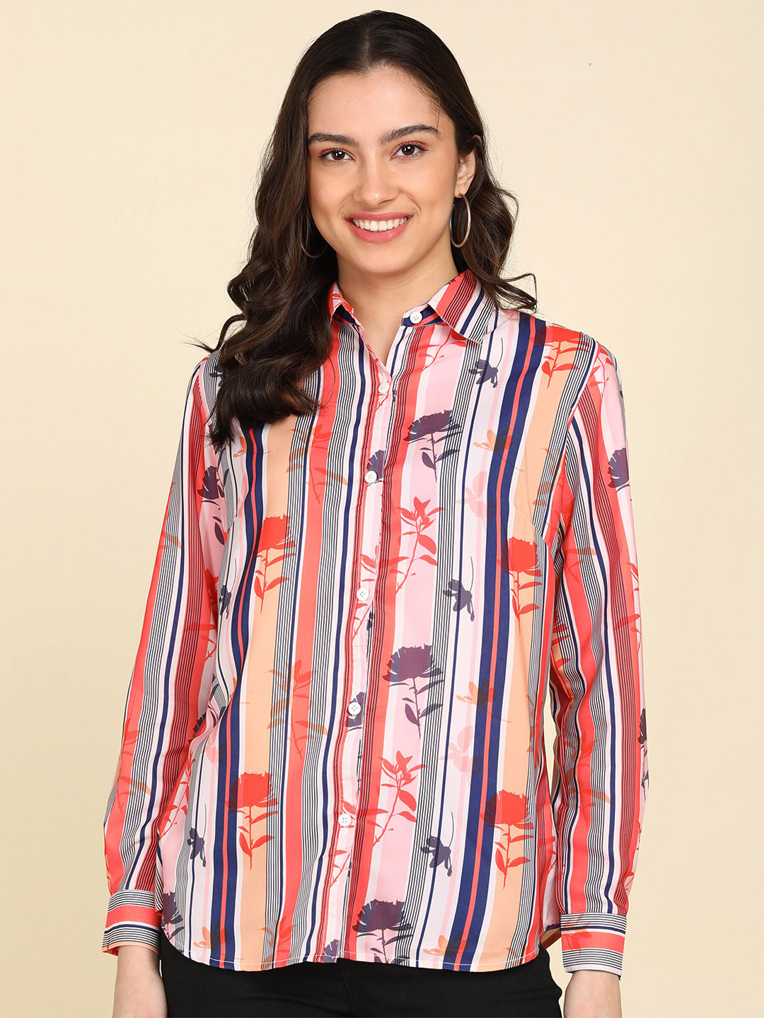 ZNX Clothing Women Comfort Striped Casual Shirt