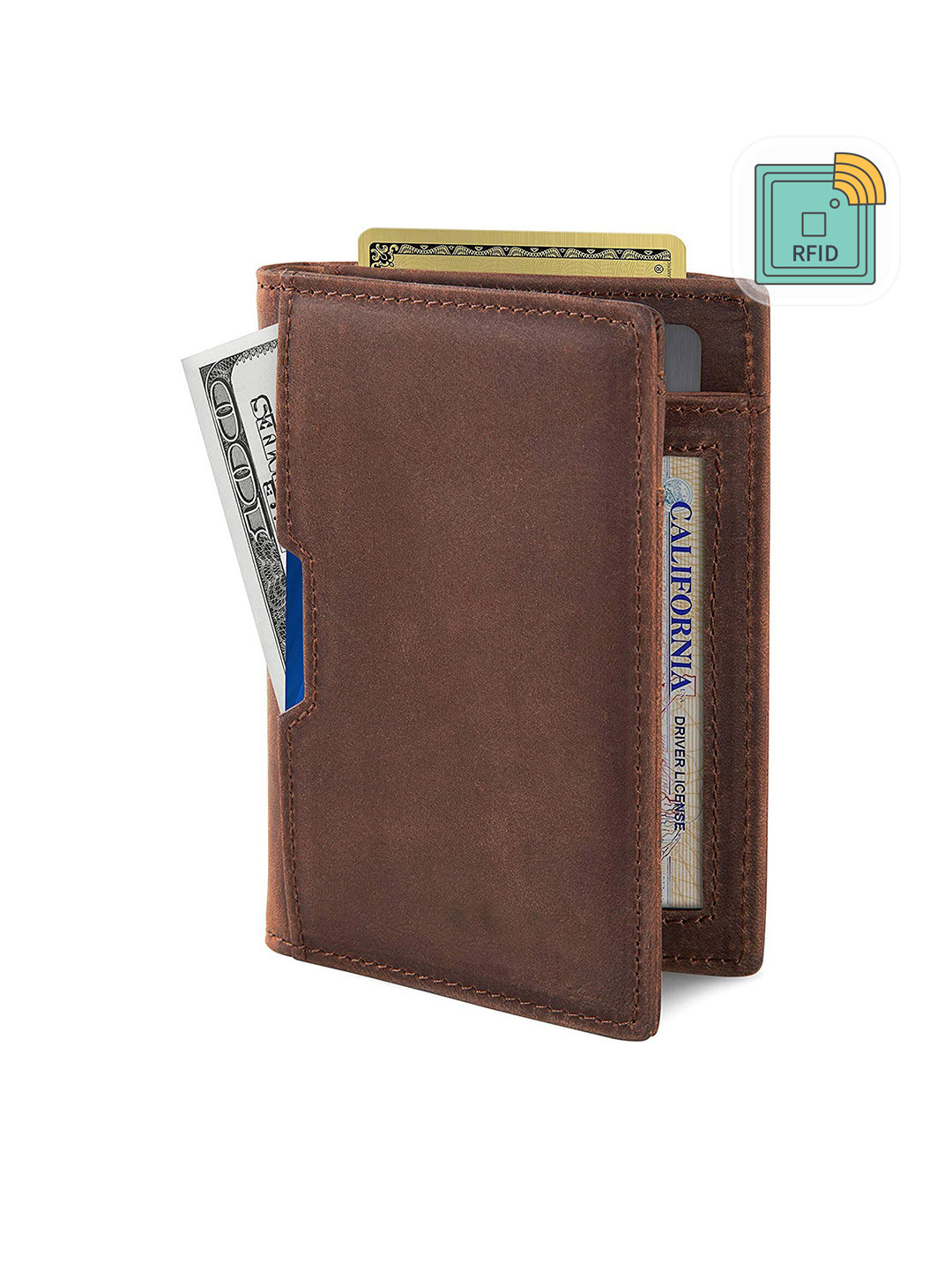 CONTACTS Men Leather Card Holder