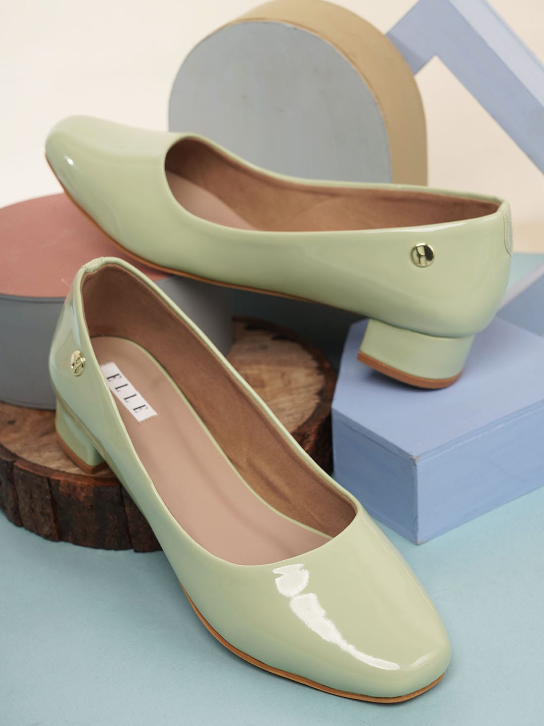 ELLE Block Closed Back Pumps