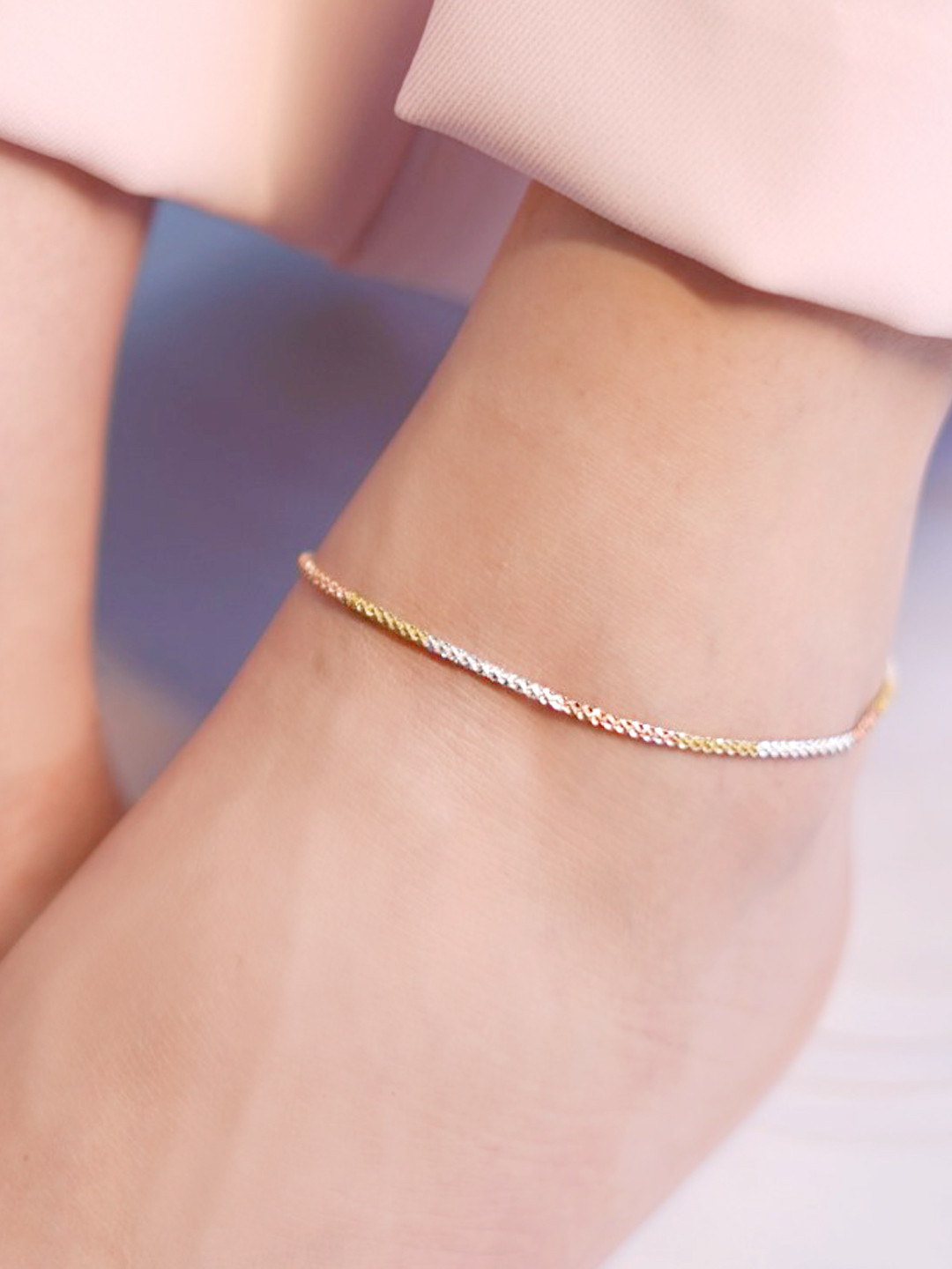 Zavya 925 Sterling Silver Rhodium-Plated Anklet