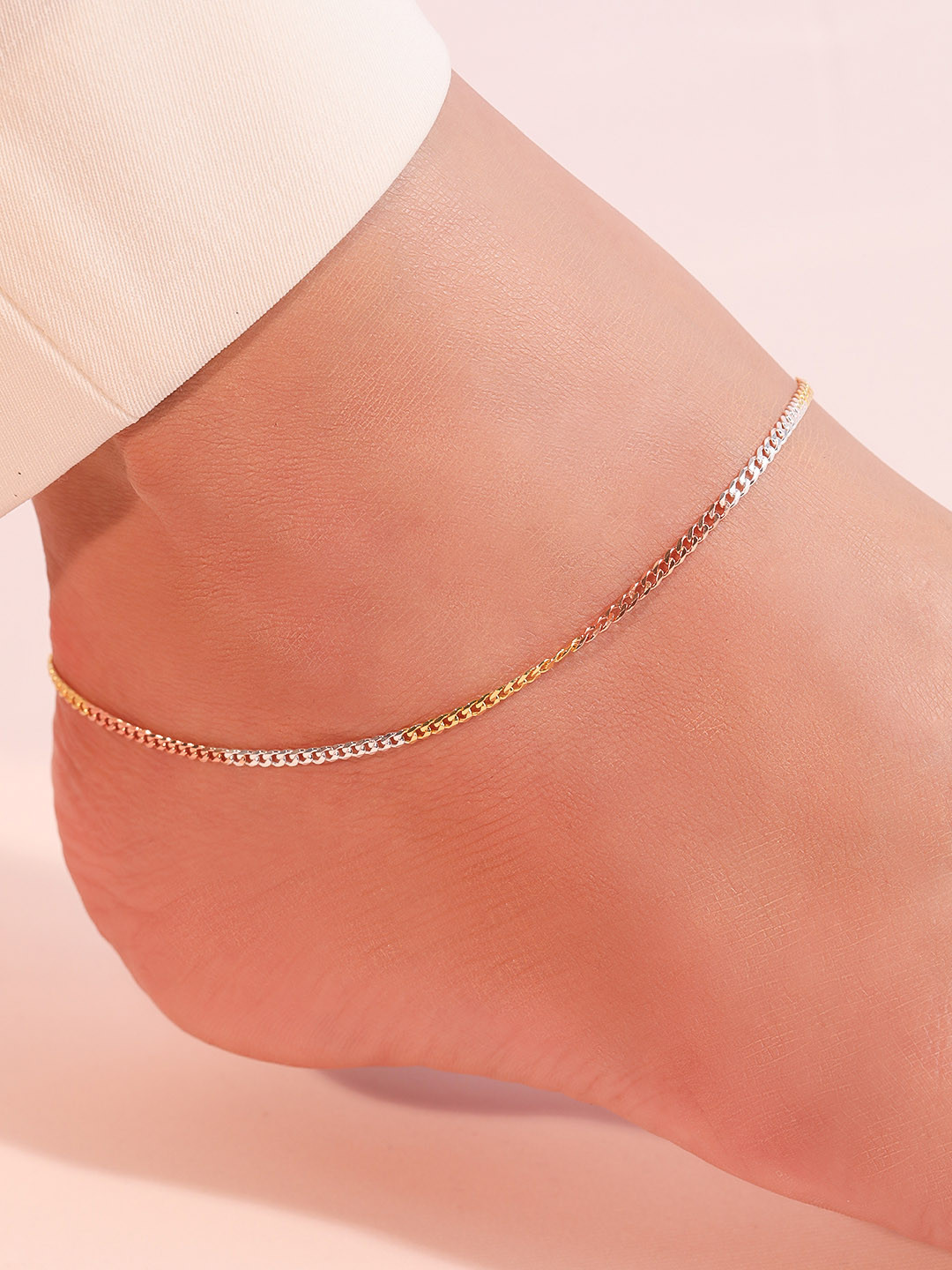 Zavya Silver-Plated 925 Sterling Silver Anklet