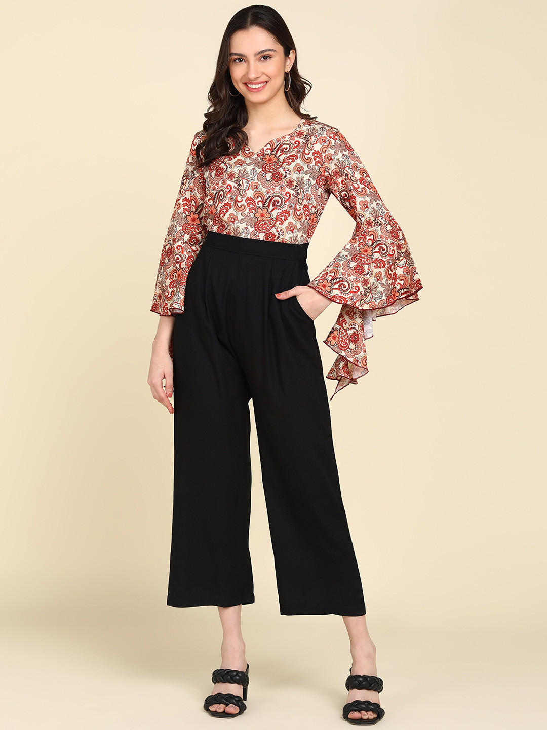 ZNX Clothing Printed Basic Jumpsuit