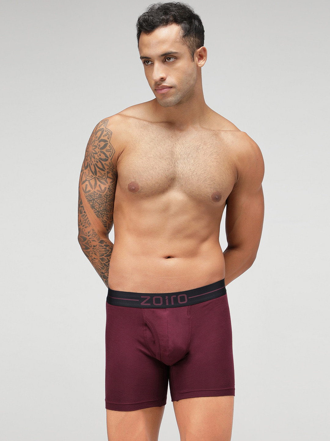 Zoiro Men Outer Elasticated Modal Long Trunk 2423