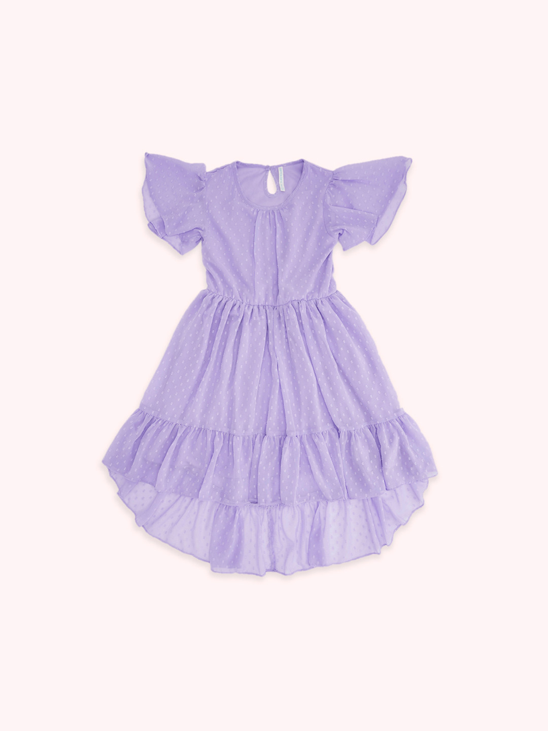 Pantaloons Junior Girls High-Low Cotton Fit & Flare Dress
