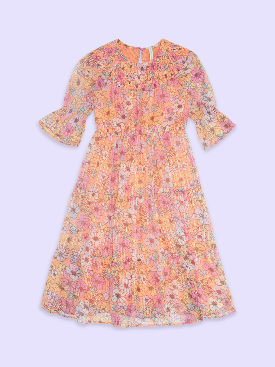 Pantaloons Junior Bell Sleeves Floral Dress