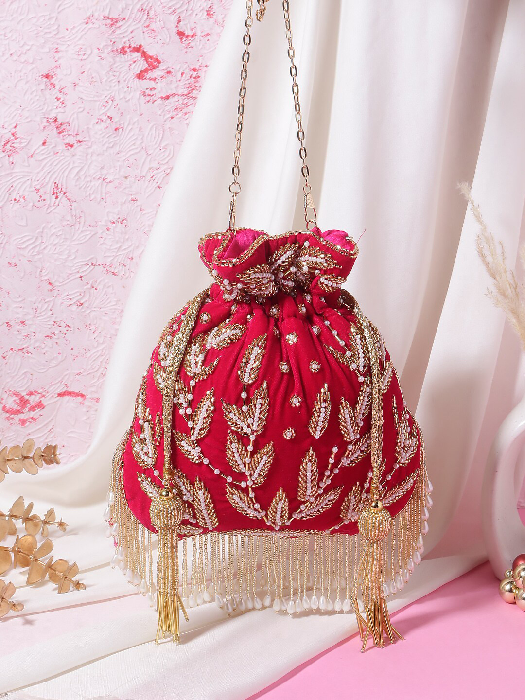 Swisni Embellished Potli Clutch