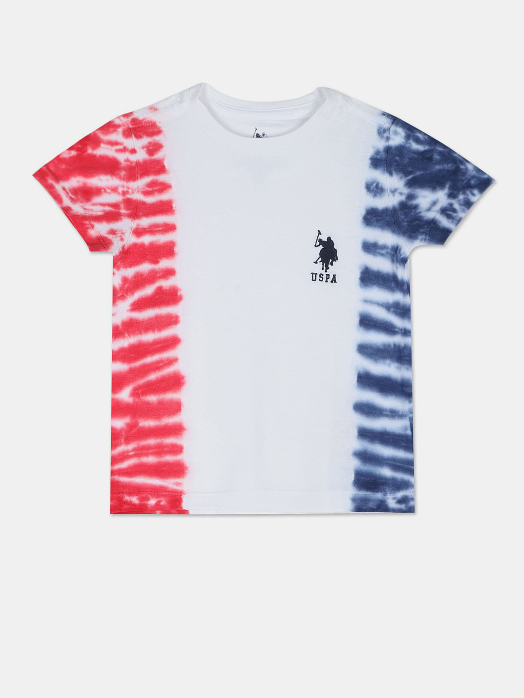 U.S. Polo Assn. Kids Girls Abstract Printed Cotton T-shirt