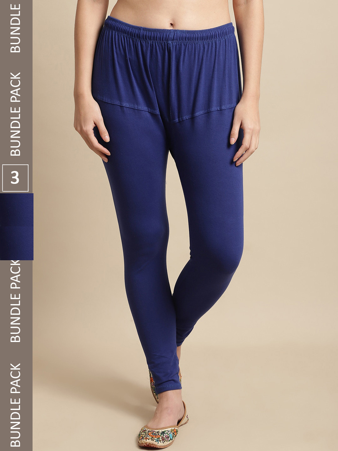 KEX Pack Of 3 Churidar-Length Leggings