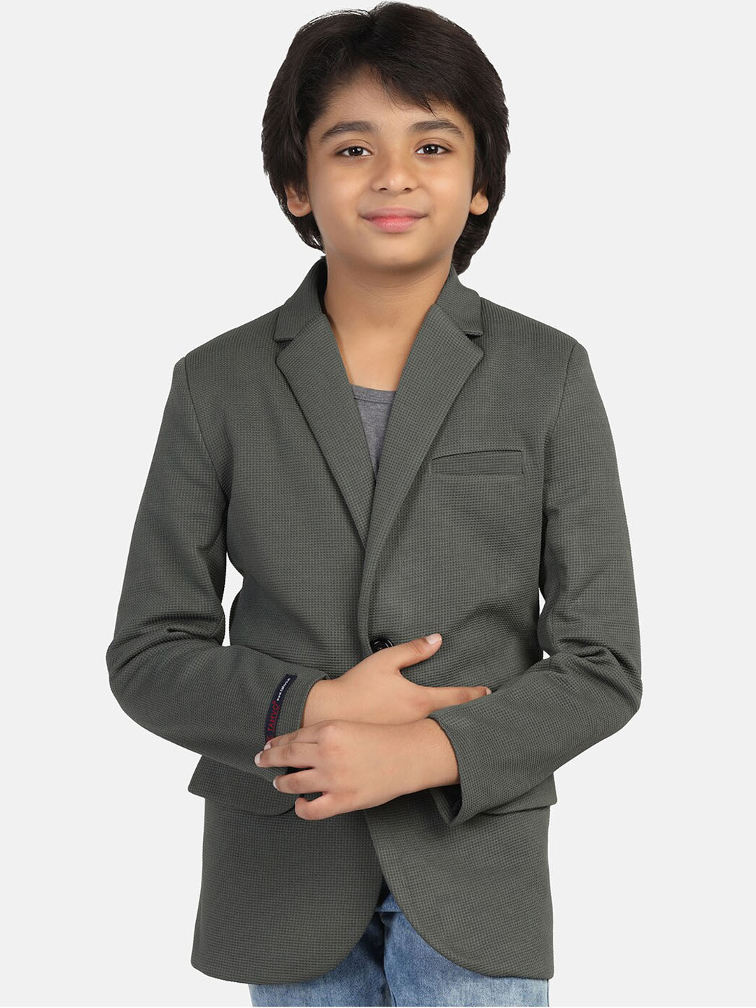 TAHVO Boys Slim-Fit Single-Breasted Casual Blazer