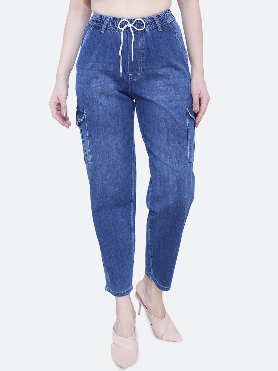 FCK-3 Women Cotton Rodeo Relaxed Fit High-Rise Light Fade Jeans